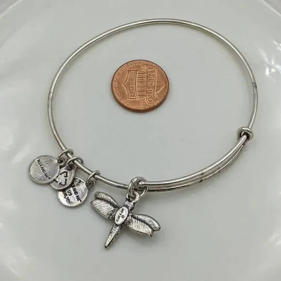 Alex and Ani Rafaleian Silver Dragonfly Bracelet - Picture 5 of 6